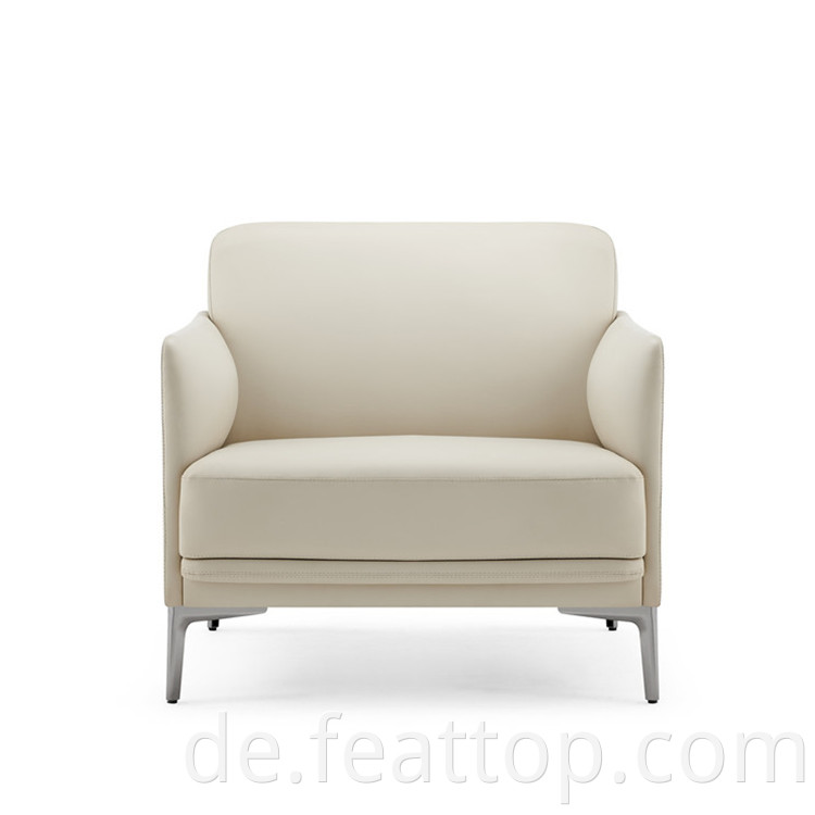 Hochwertige Firmenhaufen Hall Lounge Sofa Stuhl Kurzverdickte Softleder -Leder -Lounge Stuhl